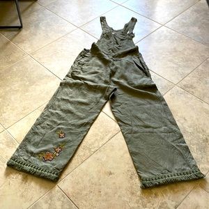 Adorable, Cropped Boho Linen Overalls